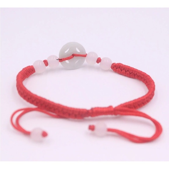 💖 Jade Macrame Bracelet 7”-8” adjustable NEW - Picture 2 of 4